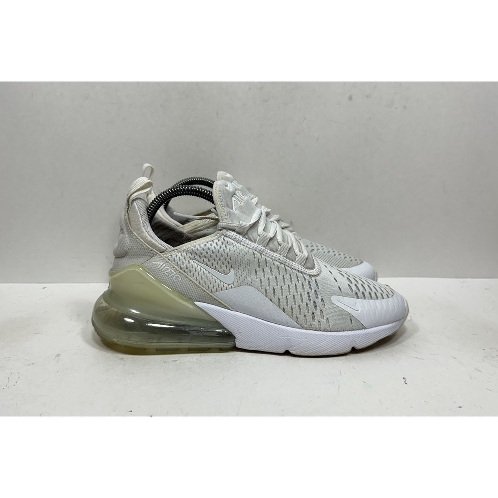 Nike‎ Air Max 270 Shoes Womens Size 8.5 / 7y White Running Sneakers 943345-103
